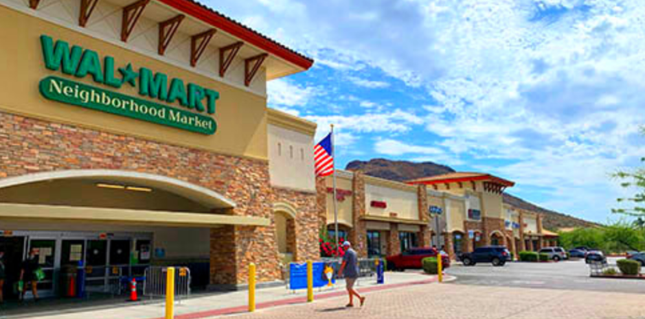 Outside view of retail building